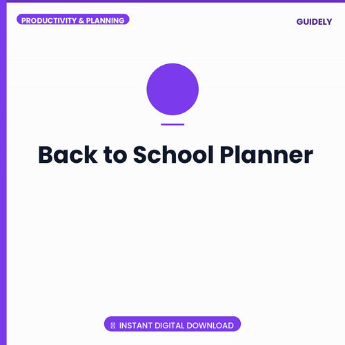 Back to School Planner